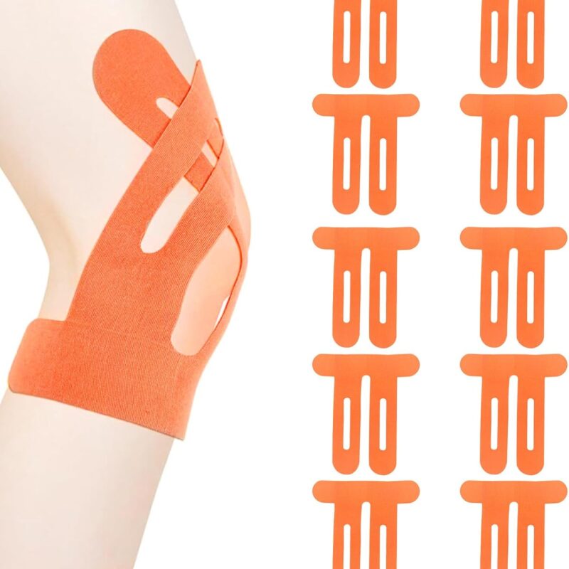 PreCut Kinesiotapes Knie – 10er-Pack (Orange)