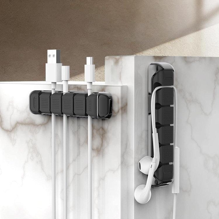 Selbstklebender Silikon Kabelhalter 5-fach – Schwarz – Bild 3