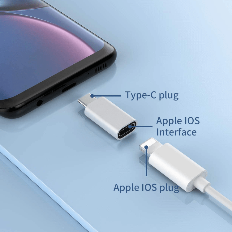 Alternative Ansicht von Lightning auf USB-C Adapter