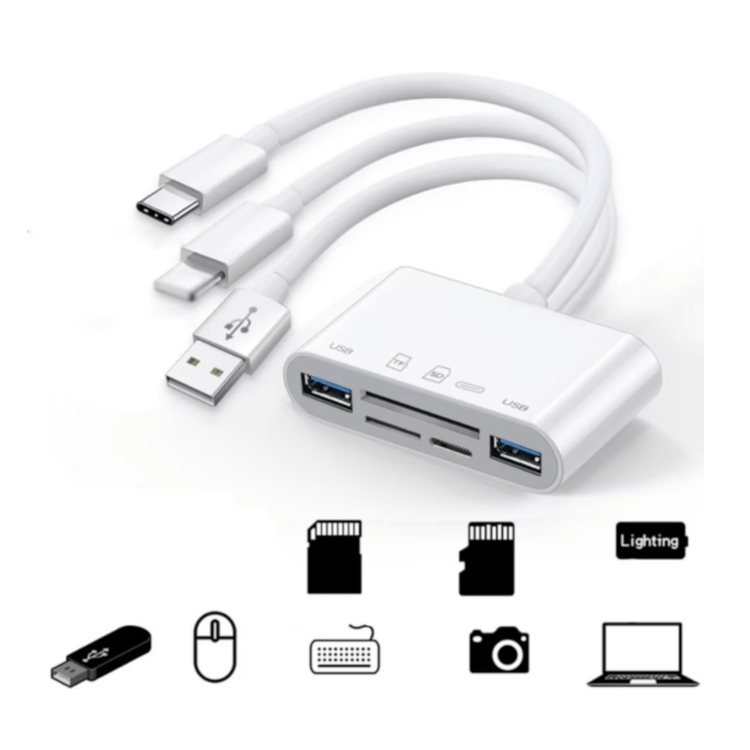 Alternative Ansicht von Lightning auf SD/MicroSD Kartenleser & Ladeadapter für Apple Geräte