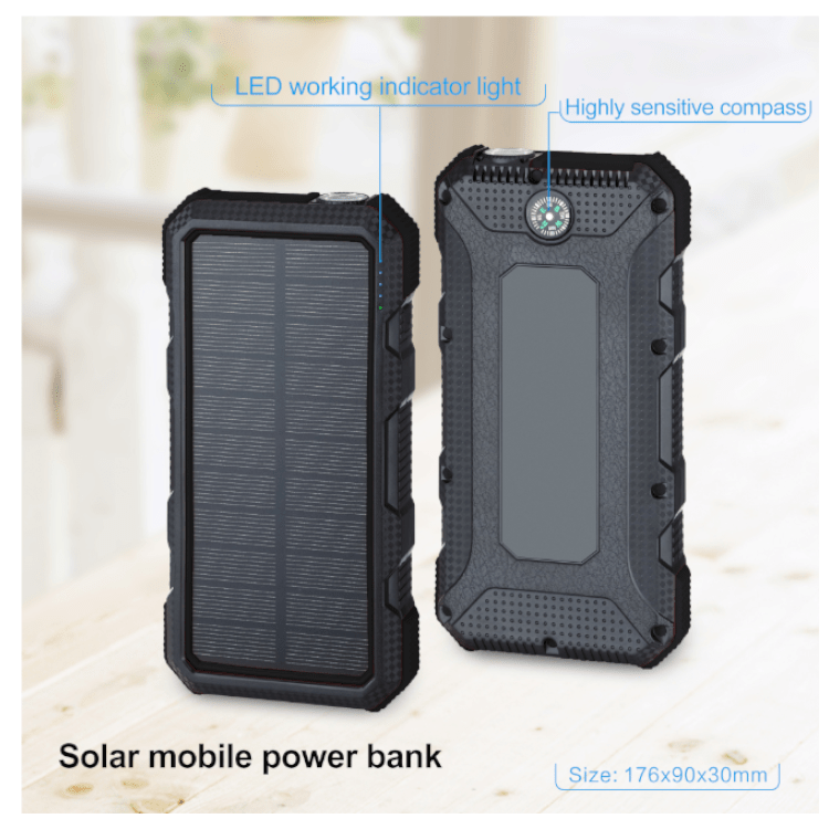 Solar Powerbank 20000mAh - 18W Spritzwasserfeste – Bild 4
