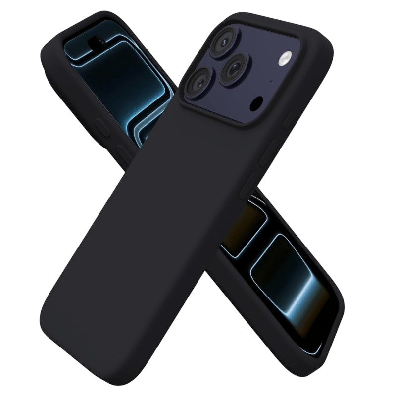 iPhone 17 Pro Max Silikon Case Hülle - Schwarz